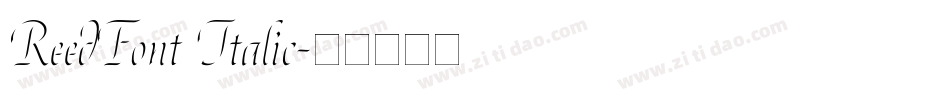 ReedFont Italic字体转换